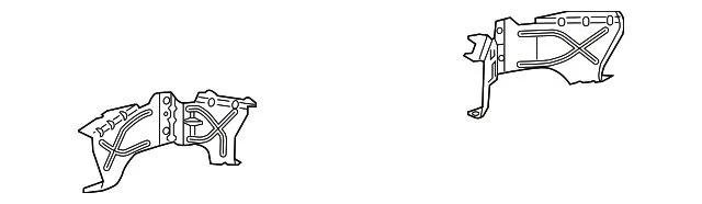Mopar Bumper Bracket Set; Rear; Left and Right (19-26 RAM 2500)