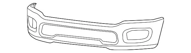 Mopar Front Bumper Face Bar; Pre-Drilled for Front Parking Sensors; Chrome (19-26 RAM 2500)