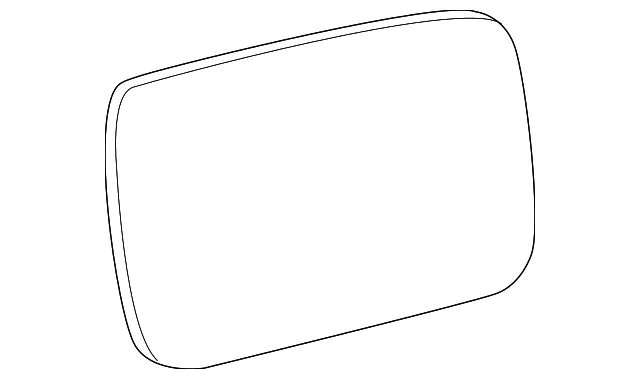 Mopar Door Mirror Glass; Left; 9.875 x 6.25 x 9-Inch; Flat; RPO GT5; Build Date 3-20-2017 and Newer (17-18 RAM 2500)