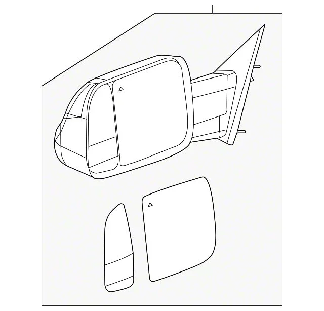 Mopar Door Mirror Set; With Towing Package and Blind Spot Sensor; Right; Without Surround View and Memory; Chrome (19-24 RAM 2500)