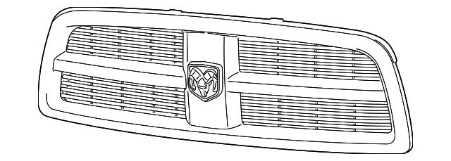 Mopar Grille; Assembly; Chrome; RPO Code MFD (13-18 RAM 2500)