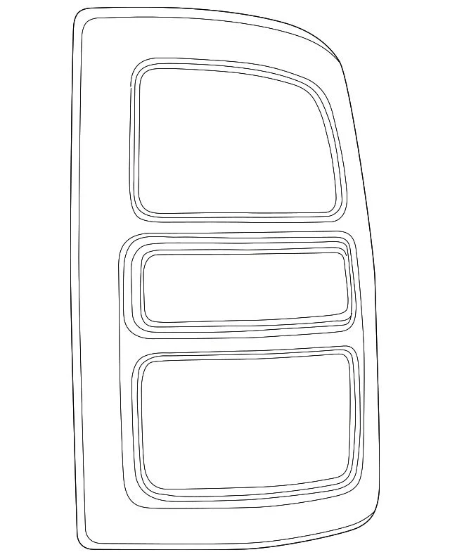 Mopar Factory Replacement Tail Light; Chrome Housing; Red/Clear Lens; Driver Side (19-24 RAM 2500)