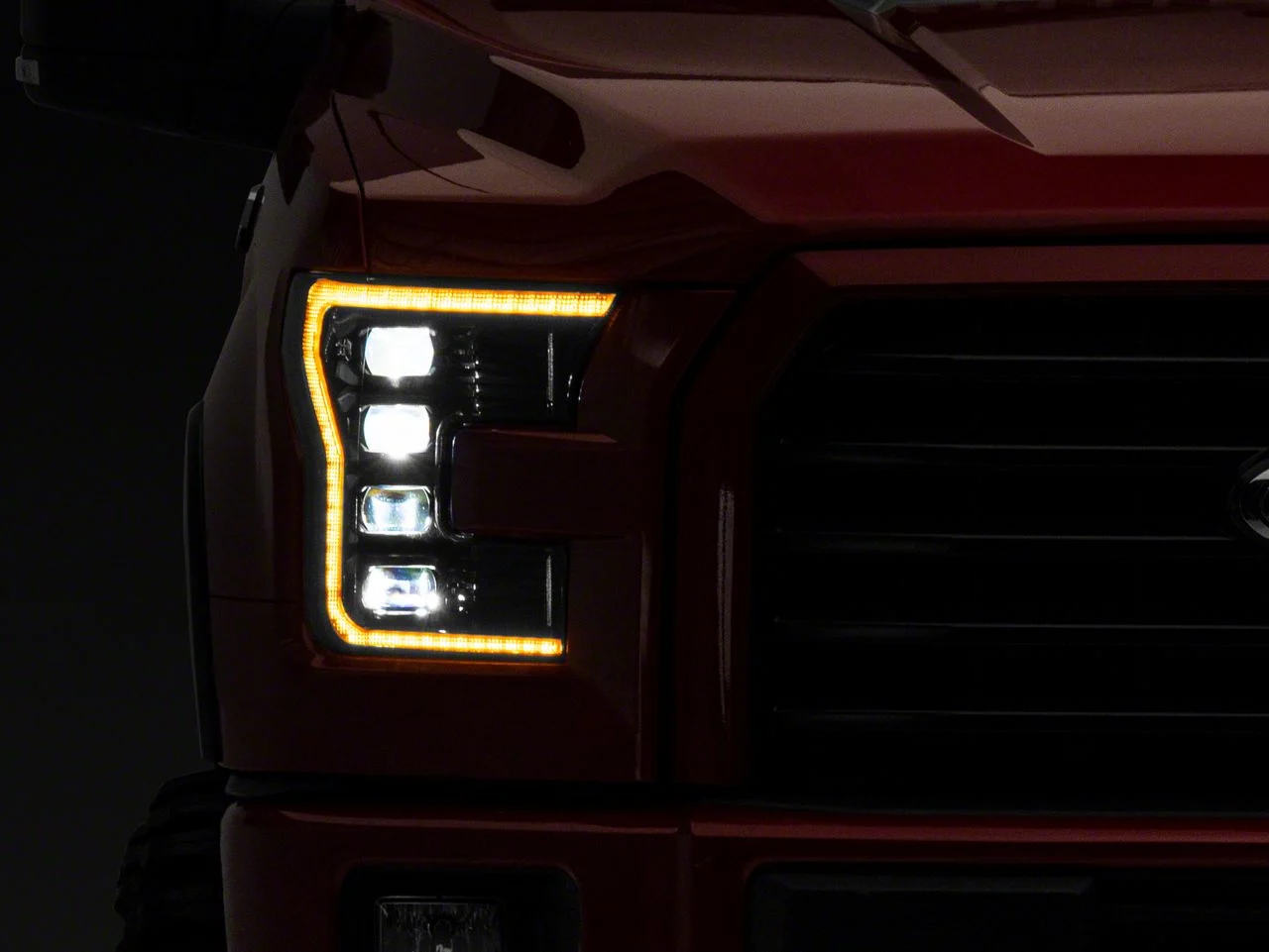 Morimoto XB LED Headlights; Black Housing; Clear Lens (15-17 F-150; 18-20 F-150 Raptor)