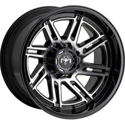 Motiv Offroad Millenium Series Gloss Black with Chrome Accents 6-Lug Wheel; 20x10; -12mm Offset (19-26 RAM 1500)