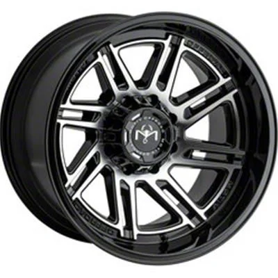 Motiv Offroad Millenium Series Gloss Black with Chrome Accents 6-Lug Wheel; 20x9; 18mm Offset (19-23 Ranger)