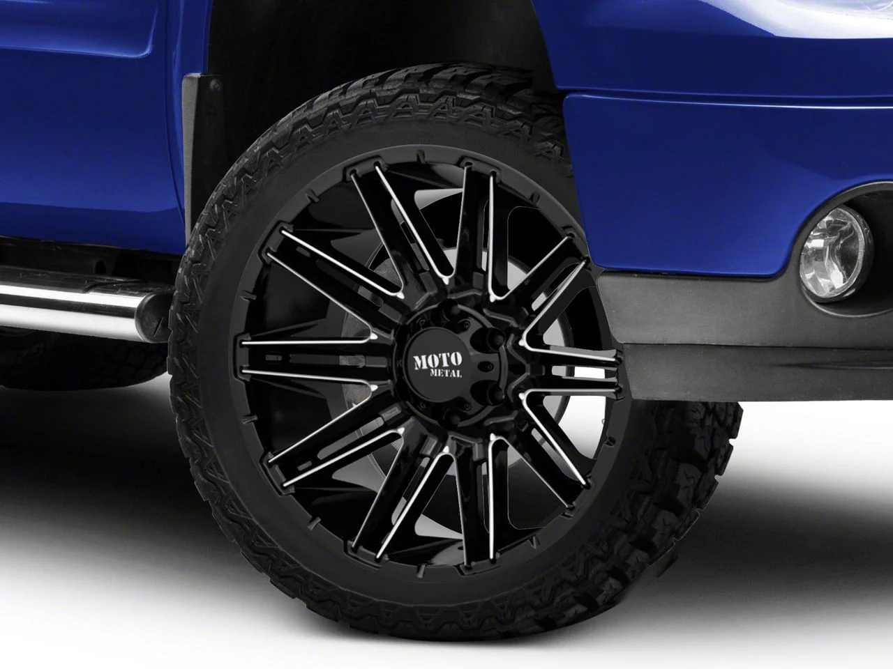 Moto Metal MO998 Kraken Gloss Black Milled 6-Lug Wheel; 22x10; -18mm Offset (07-13 Sierra 1500)