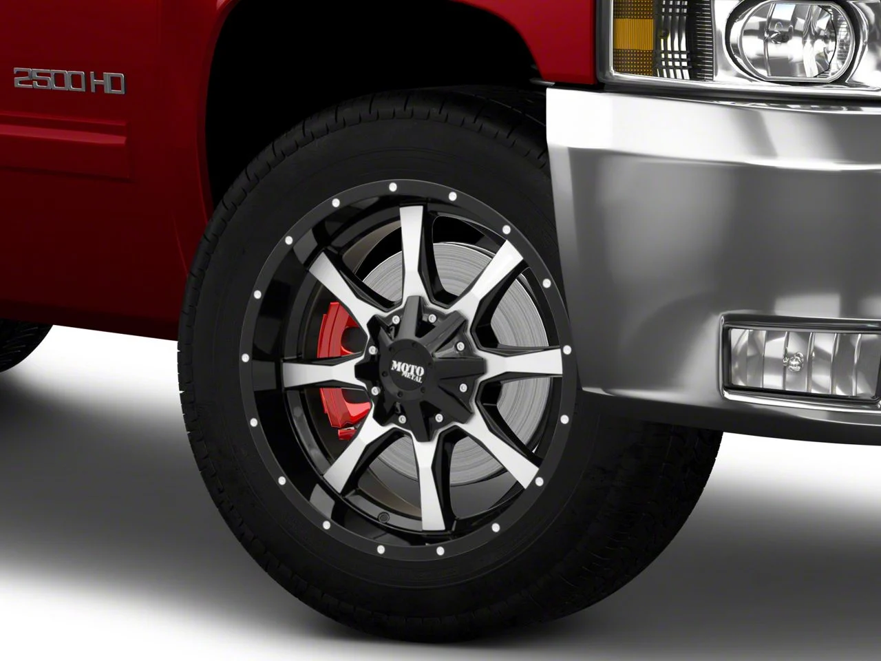 Moto Metal MO970 Gloss Black Machined 8-Lug Wheel; 20x9; 18mm Offset (11-14 Silverado 3500 HD SRW)
