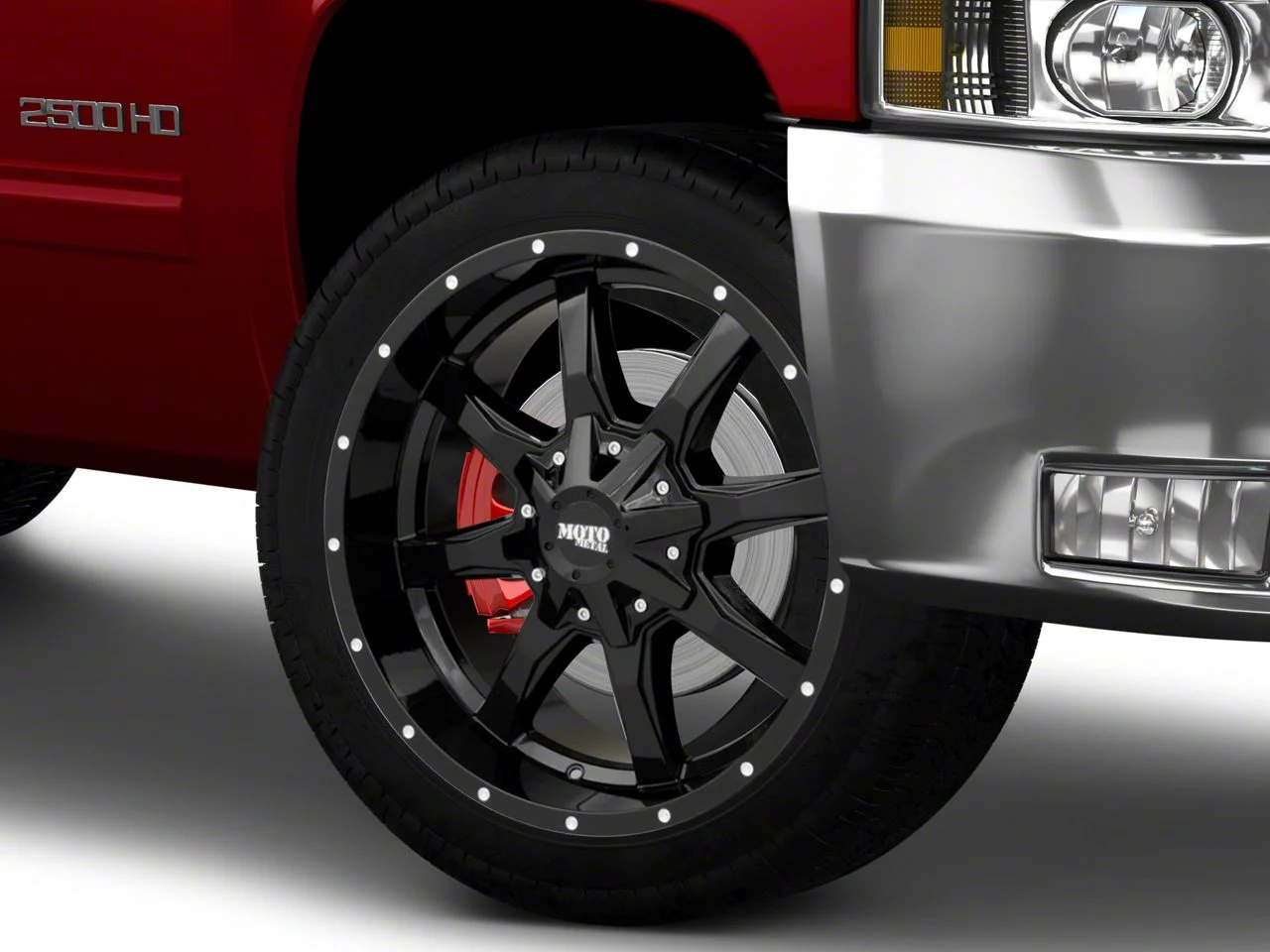 Moto Metal MO970 Gloss Black Milled 8-Lug Wheel; 22x10; -18mm Offset (11-14 Silverado 2500 HD)