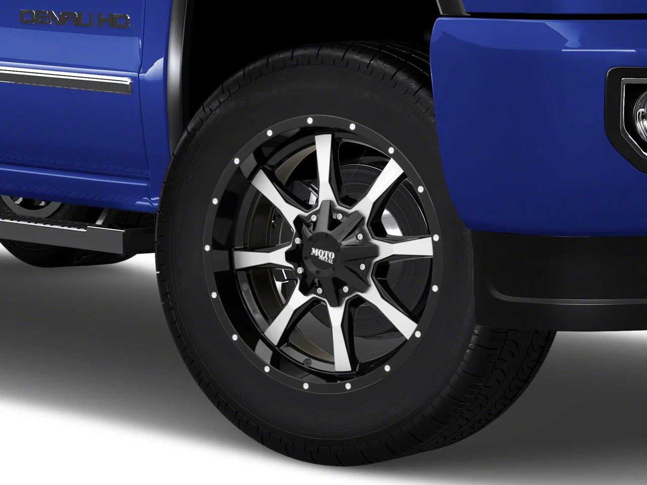 Moto Metal MO970 Gloss Black Machined 8-Lug Wheel; 20x10; -18mm Offset (15-19 Sierra 2500 HD)