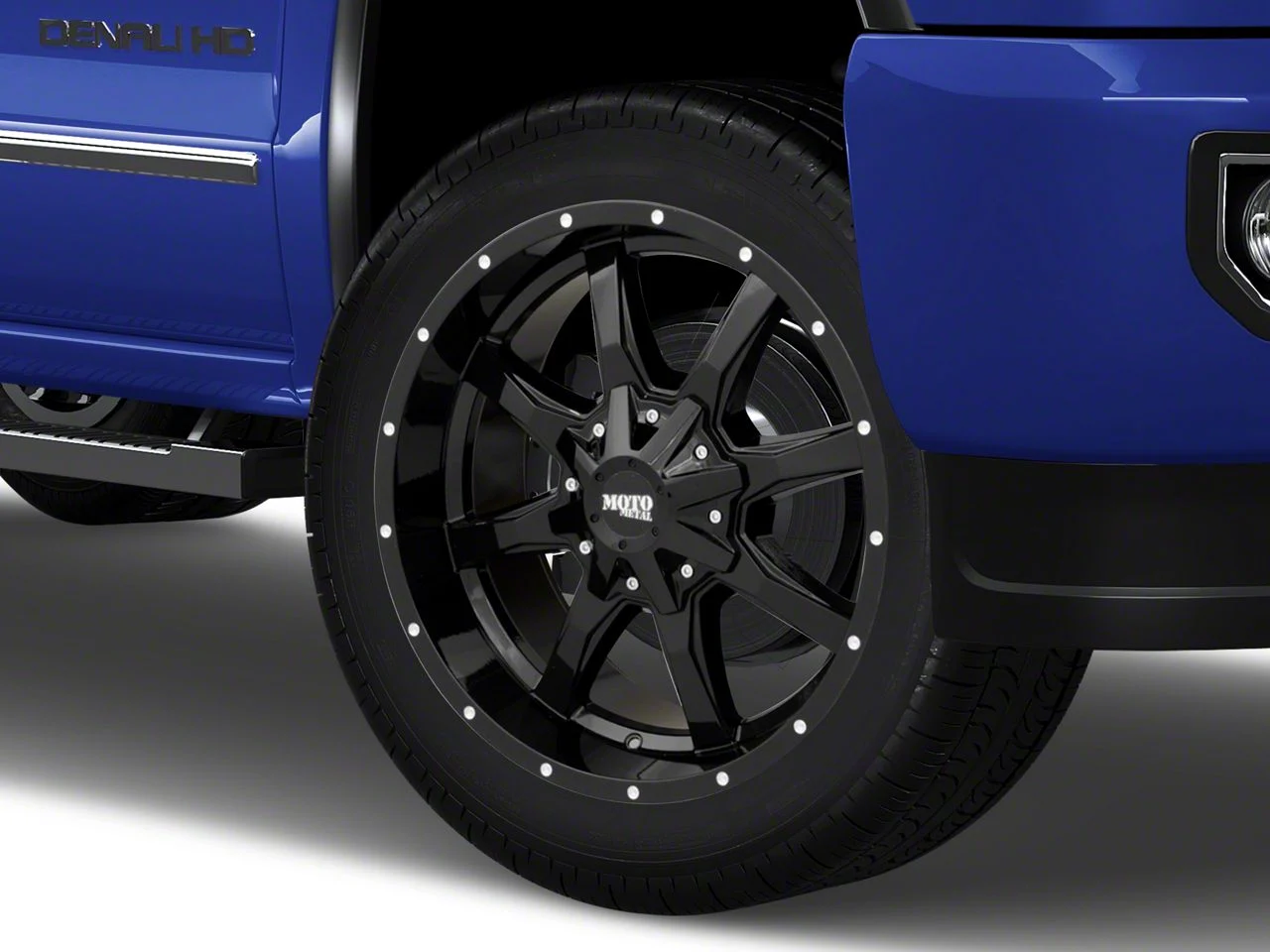 Moto Metal MO970 Gloss Black Milled 8-Lug Wheel; 22x10; -18mm Offset (15-19 Sierra 2500 HD)