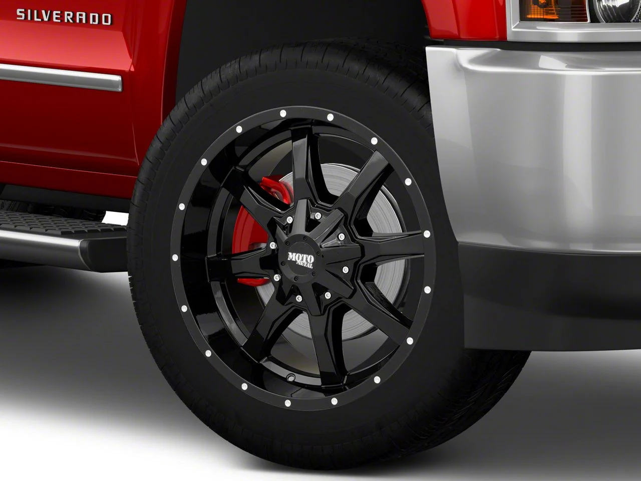 Moto Metal MO970 Gloss Black Milled 8-Lug Wheel; 22x10; -18mm Offset (15-19 Silverado 2500 HD)
