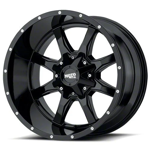 Moto Metal MO970 Gloss Black 8-Lug Wheel; 20x9; 0mm Offset (15-19 Silverado 2500 HD)