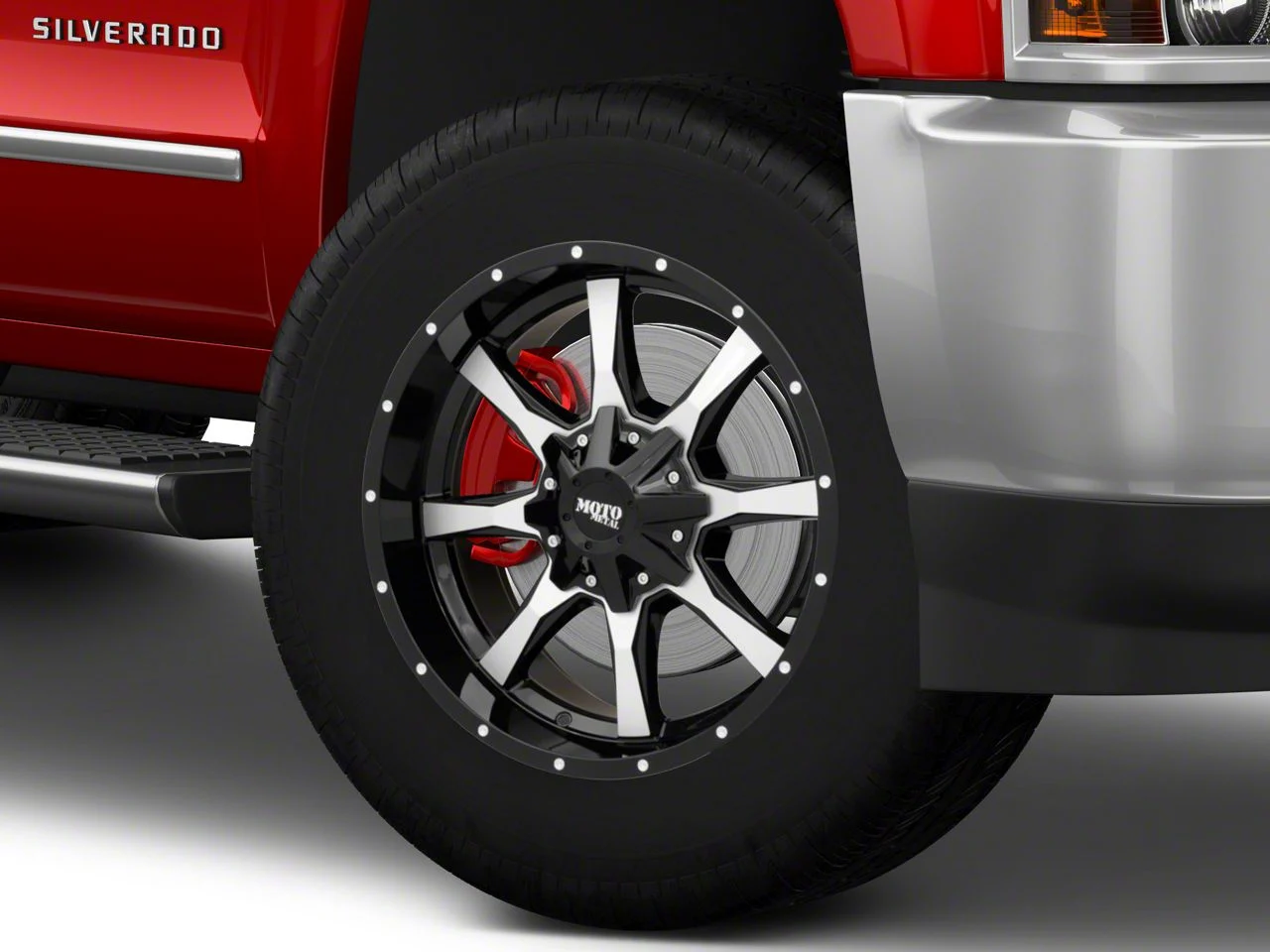 Moto Metal MO970 Gloss Black Machined 8-Lug Wheel; 20x10; -18mm Offset (15-19 Silverado 3500 HD SRW)