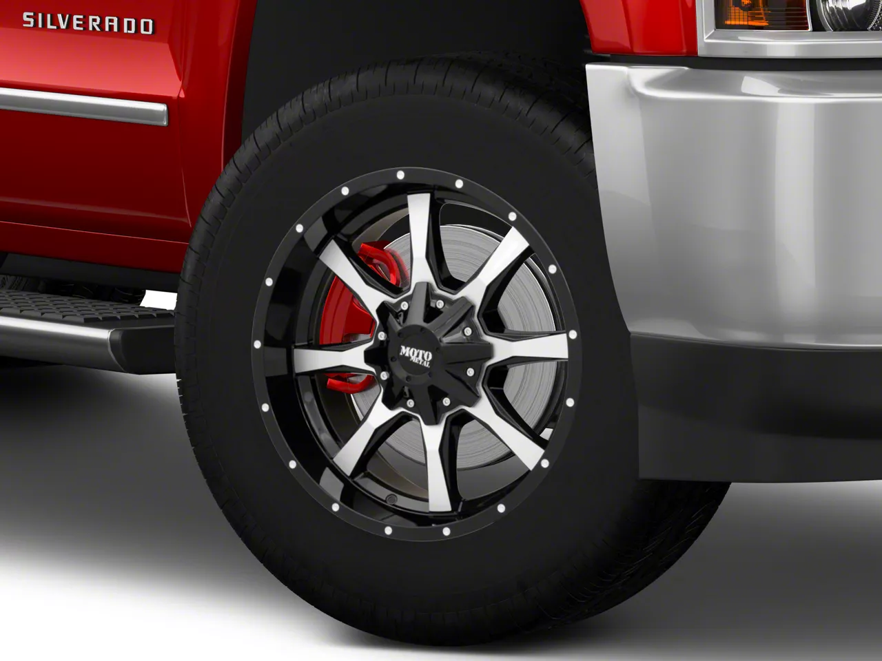 Moto Metal MO970 Gloss Black Machined 8-Lug Wheel; 20x9; 18mm Offset (15-19 Silverado 3500 HD SRW)