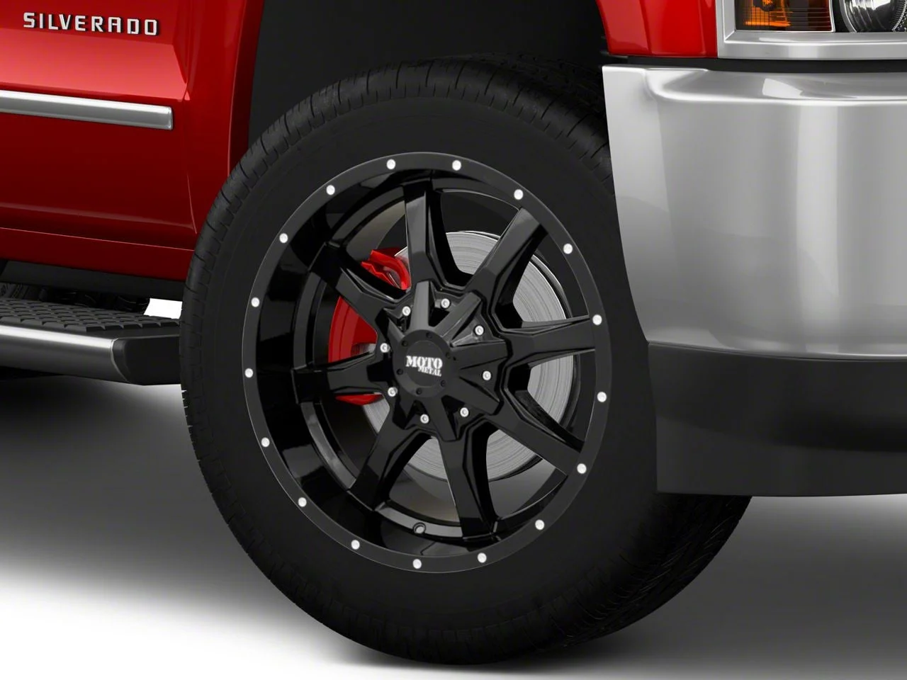 Moto Metal MO970 Gloss Black Milled 8-Lug Wheel; 22x10; -18mm Offset (15-19 Silverado 3500 HD SRW)