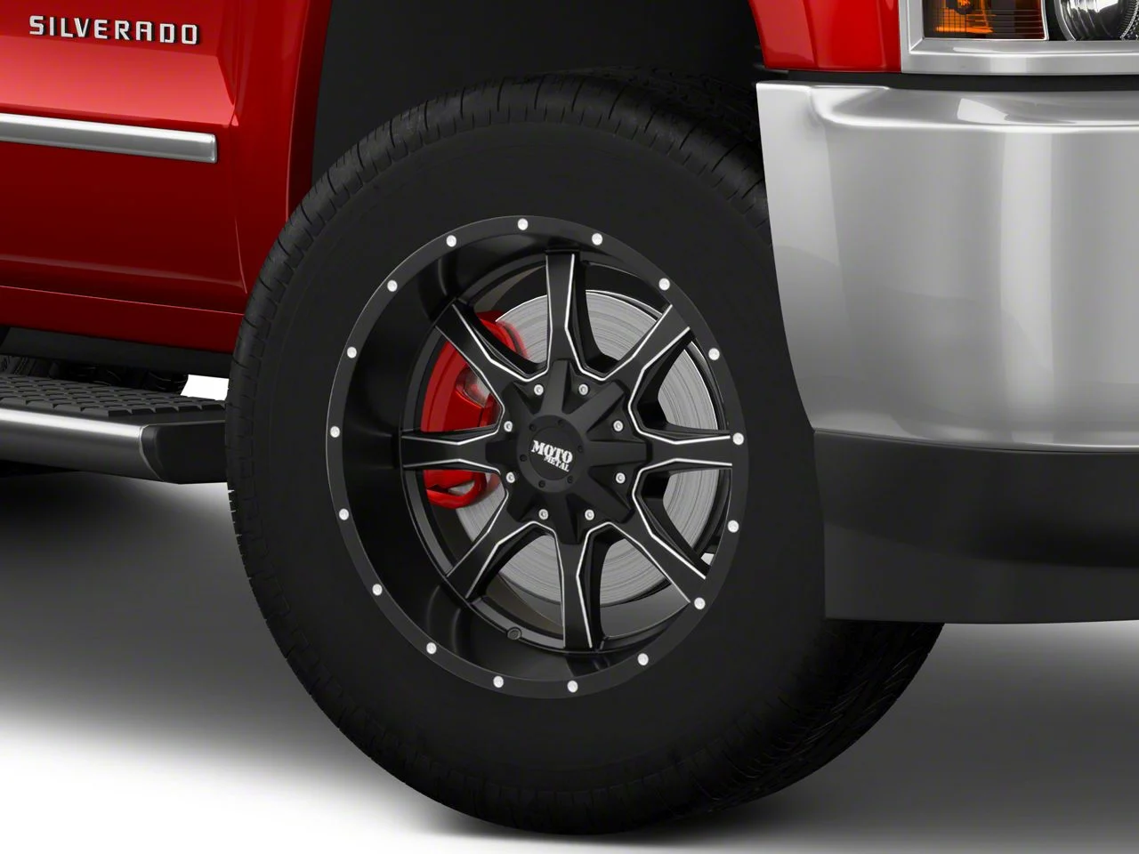 Moto Metal MO970 Satin Black Milled 8-Lug Wheel; 20x10; -18mm Offset (15-19 Silverado 3500 HD SRW)