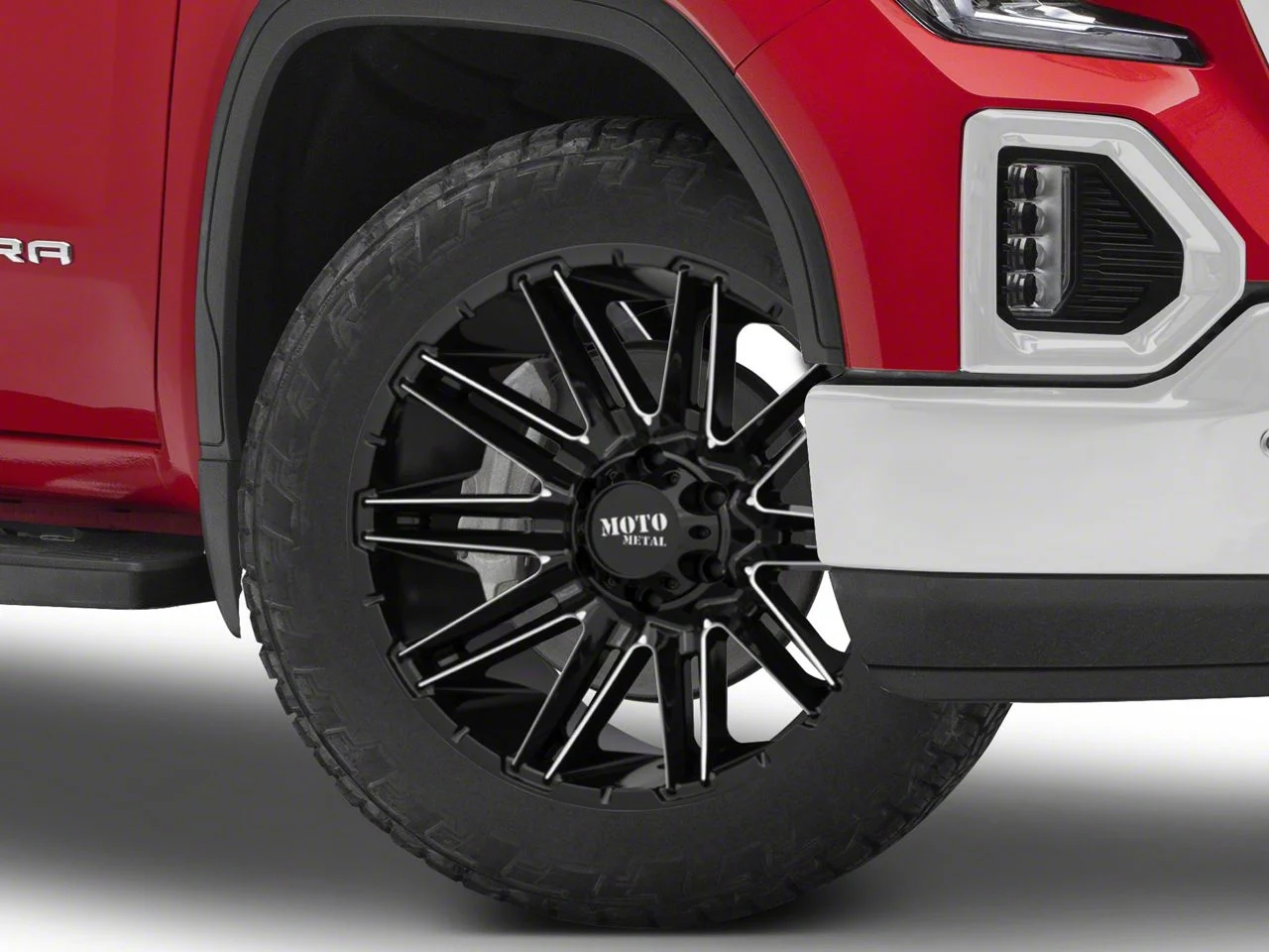 Moto Metal MO998 Kraken Gloss Black Milled 6-Lug Wheel; 22x10; -18mm Offset (19-26 Sierra 1500)
