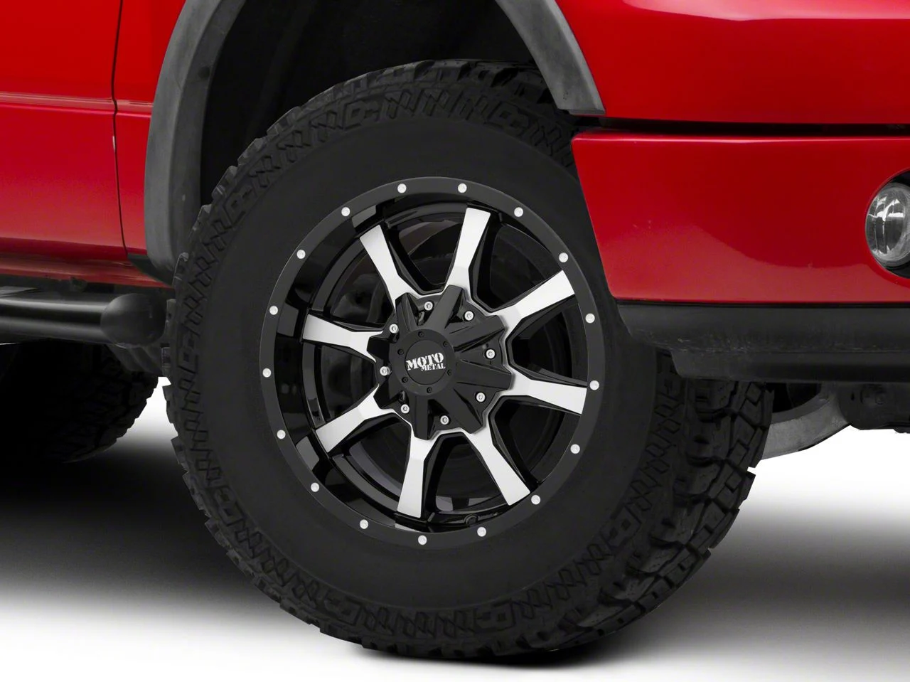 Moto Metal MO970 Gloss Black Machined 6-Lug Wheel; 18x9; 18mm Offset (04-08 F-150)