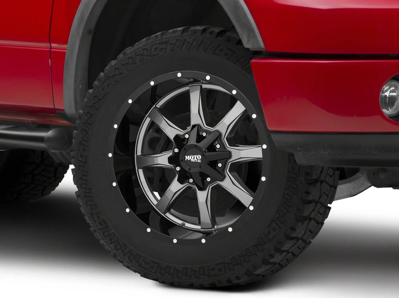 Moto Metal MO970 Gloss Gray with Gloss Black Lip 6-Lug Wheel; 20x10; -24mm Offset (04-08 F-150)
