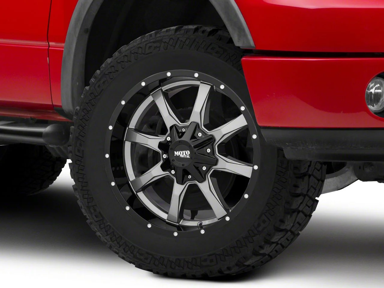 Moto Metal MO970 Gloss Gray with Gloss Black Lip 6-Lug Wheel; 20x9; 0mm Offset (04-08 F-150)