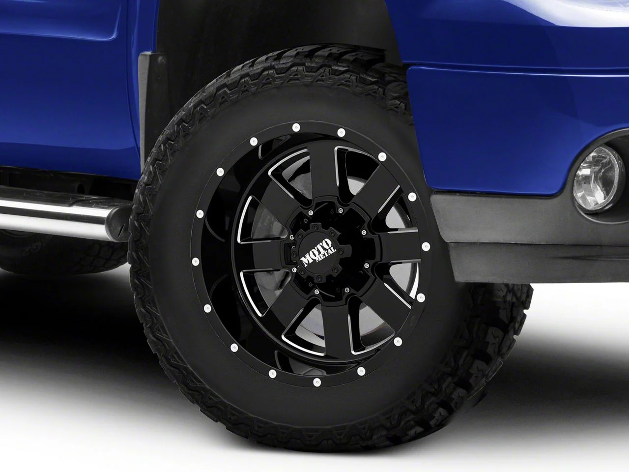 Moto Metal MO962 Gloss Black Milled 6-Lug Wheel; 18x10; -24mm Offset (07-13 Sierra 1500)