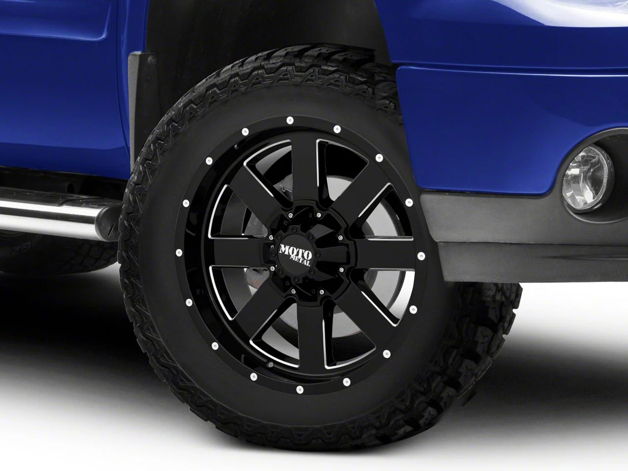 Moto Metal MO962 Gloss Black Milled 6-Lug Wheel; 20x9; 0mm Offset (07-13 Sierra 1500)