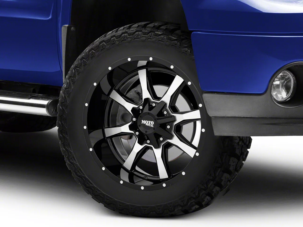 Moto Metal MO970 Gloss Black Machined 6-Lug Wheel; 20x9; 0mm Offset (07-13 Sierra 1500)