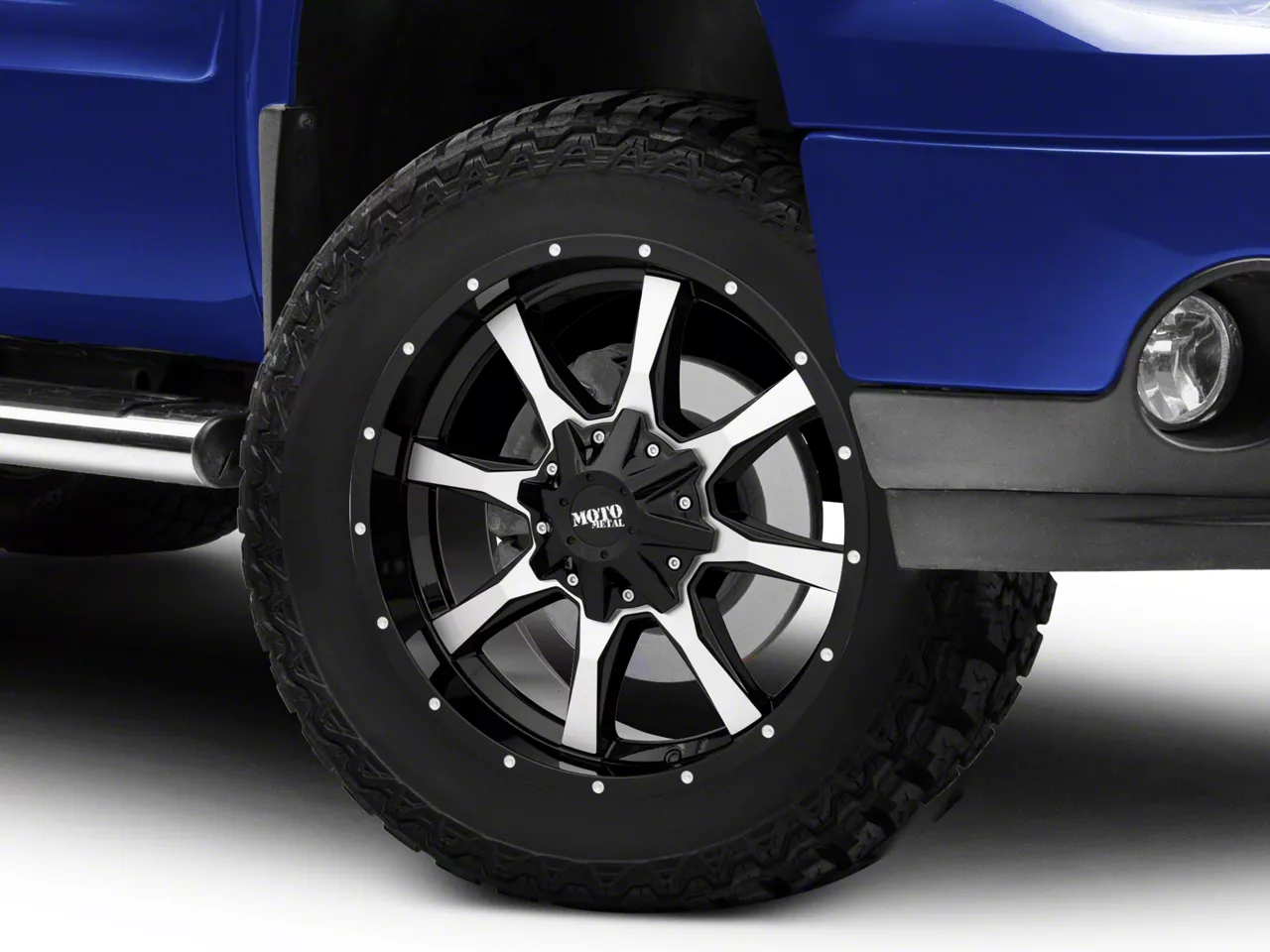 Moto Metal MO970 Gloss Black Machined 6-Lug Wheel; 20x9; 18mm Offset (07-13 Sierra 1500)