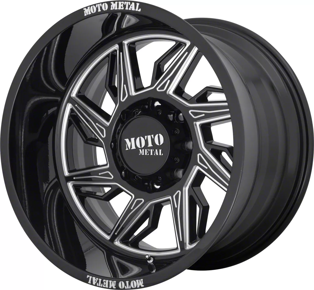 Moto Metal MO997 Hurricane Gloss Black Milled 6-Lug Wheel; Left Directional; 22x12; -44mm Offset (07-13 Silverado 1500)