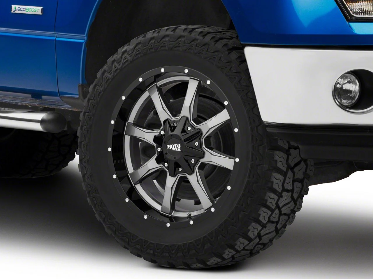 Moto Metal MO970 Gloss Gray with Gloss Black Lip 6-Lug Wheel; 20x9; 0mm Offset (09-14 F-150)