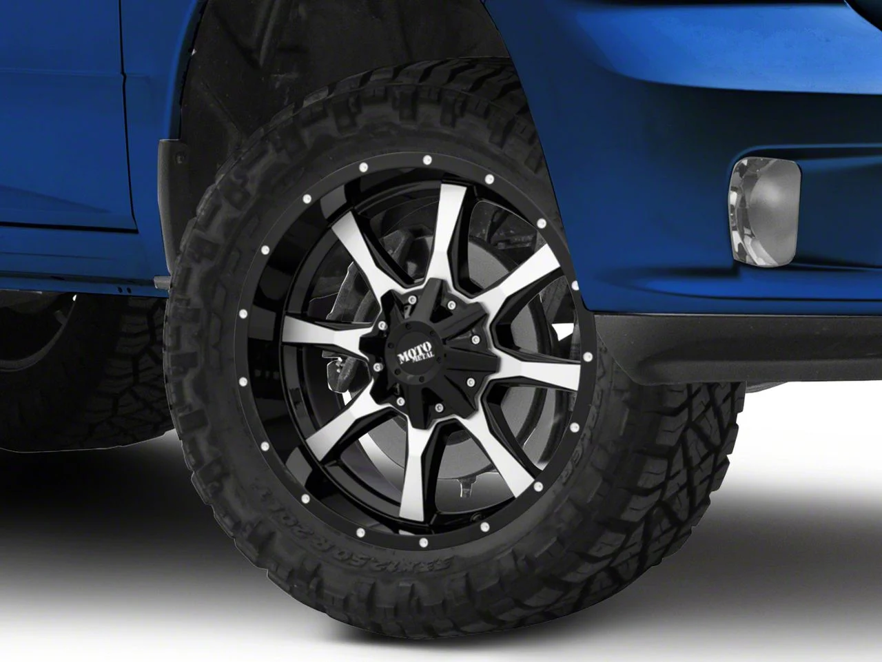 Moto Metal MO970 Gloss Black Machined 5-Lug Wheel; 20x12; -44mm Offset (09-18 RAM 1500)