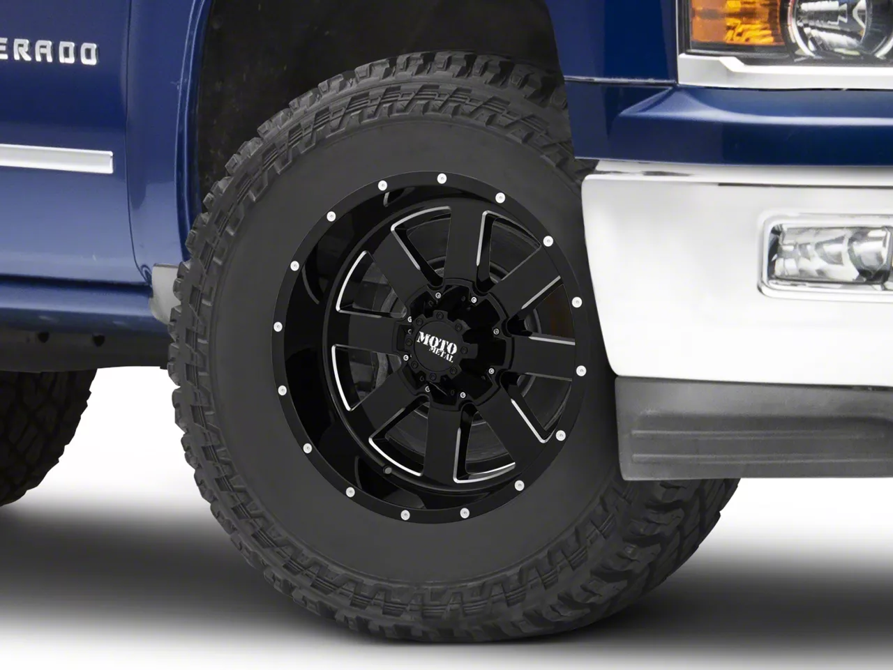 Moto Metal MO962 Gloss Black Milled 6-Lug Wheel; 18x10; -24mm Offset (14-18 Silverado 1500)