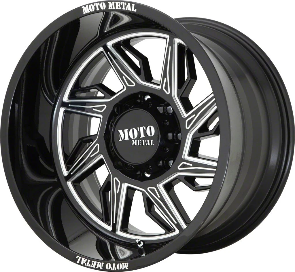 Moto Metal MO997 Hurricane Gloss Black Milled 6-Lug Wheel; Right Directional; 20x10; -18mm Offset (14-18 Silverado 1500)