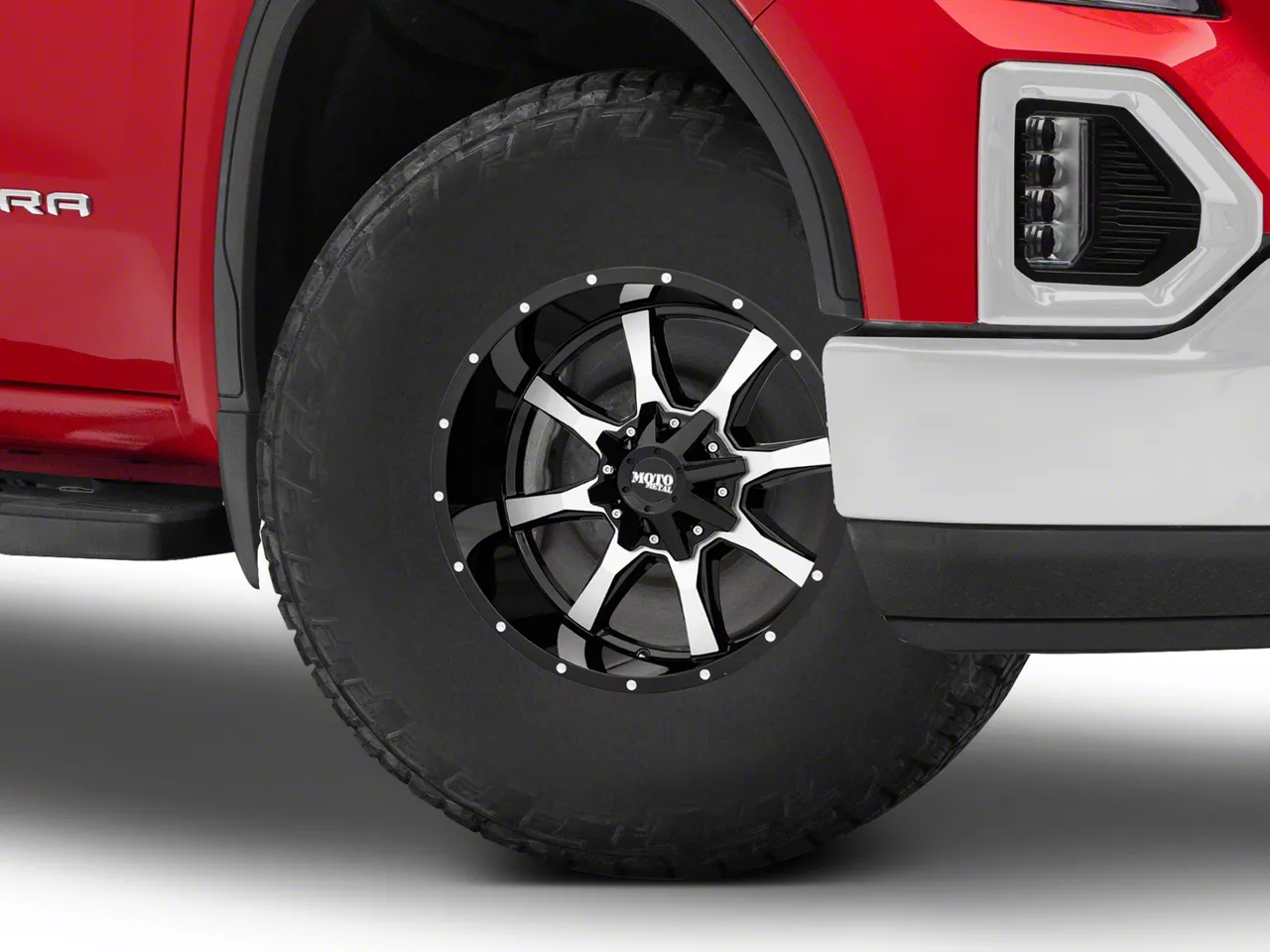 Moto Metal MO970 Gloss Black Machined 6-Lug Wheel; 16x8; 0mm Offset (19-26 Sierra 1500)