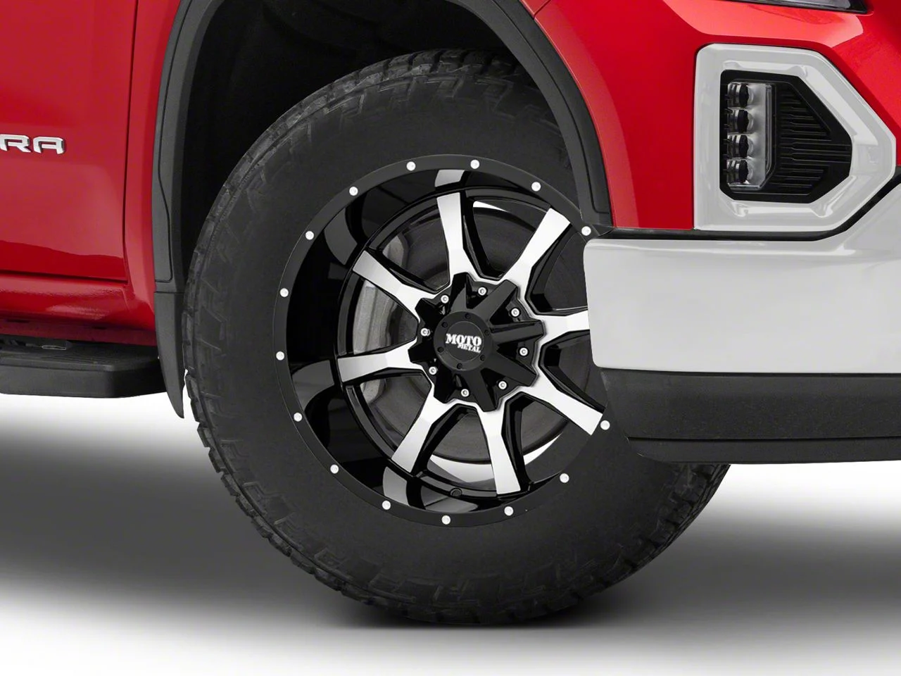 Moto Metal MO970 Gloss Black Machined 6-Lug Wheel; 20x10; -24mm Offset (19-26 Sierra 1500)