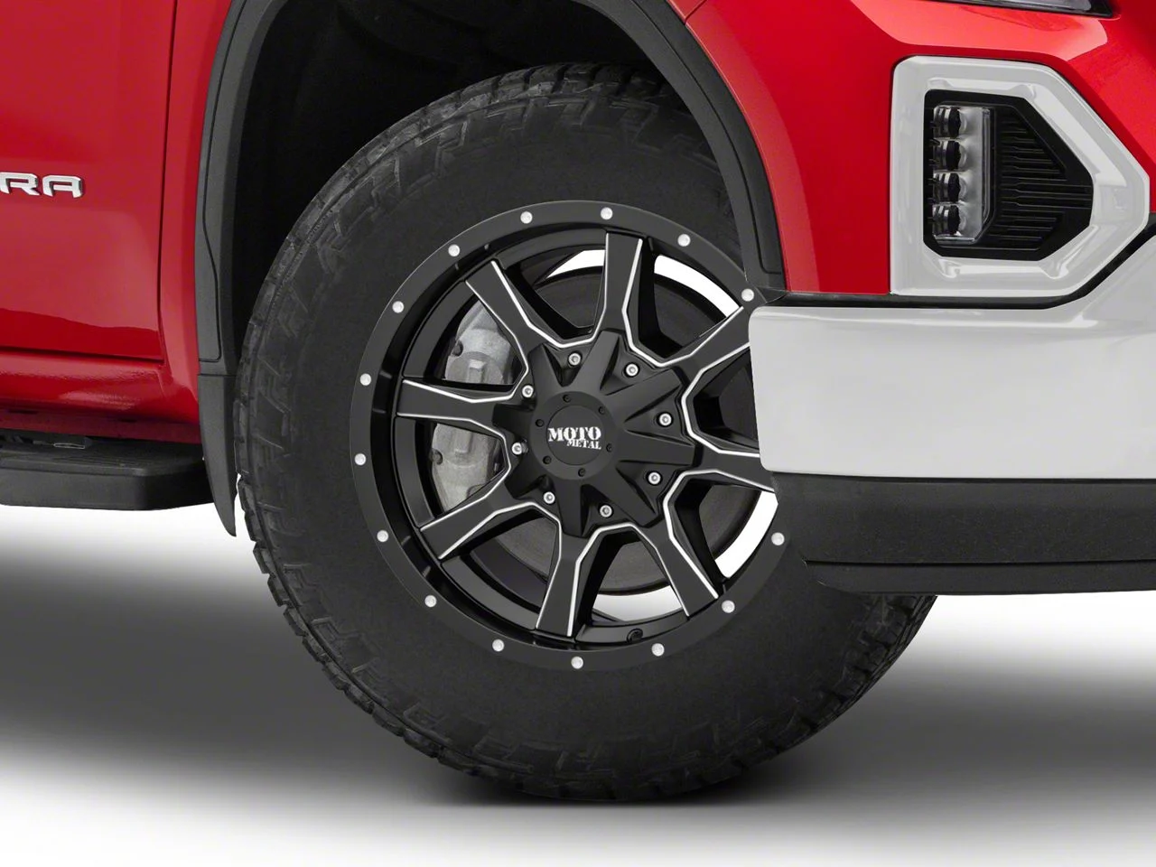 Moto Metal MO970 Satin Black Milled 6-Lug Wheel; 20x10; -24mm Offset (19-26 Sierra 1500)