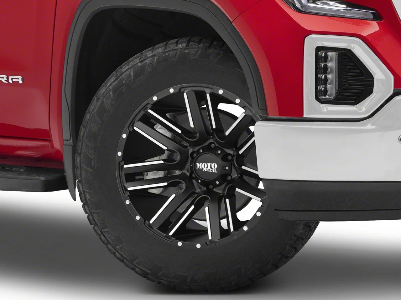 Moto Metal MO978 Razor Satin Black Machined 6-Lug Wheel; 20x10; -24mm Offset (19-26 Sierra 1500)