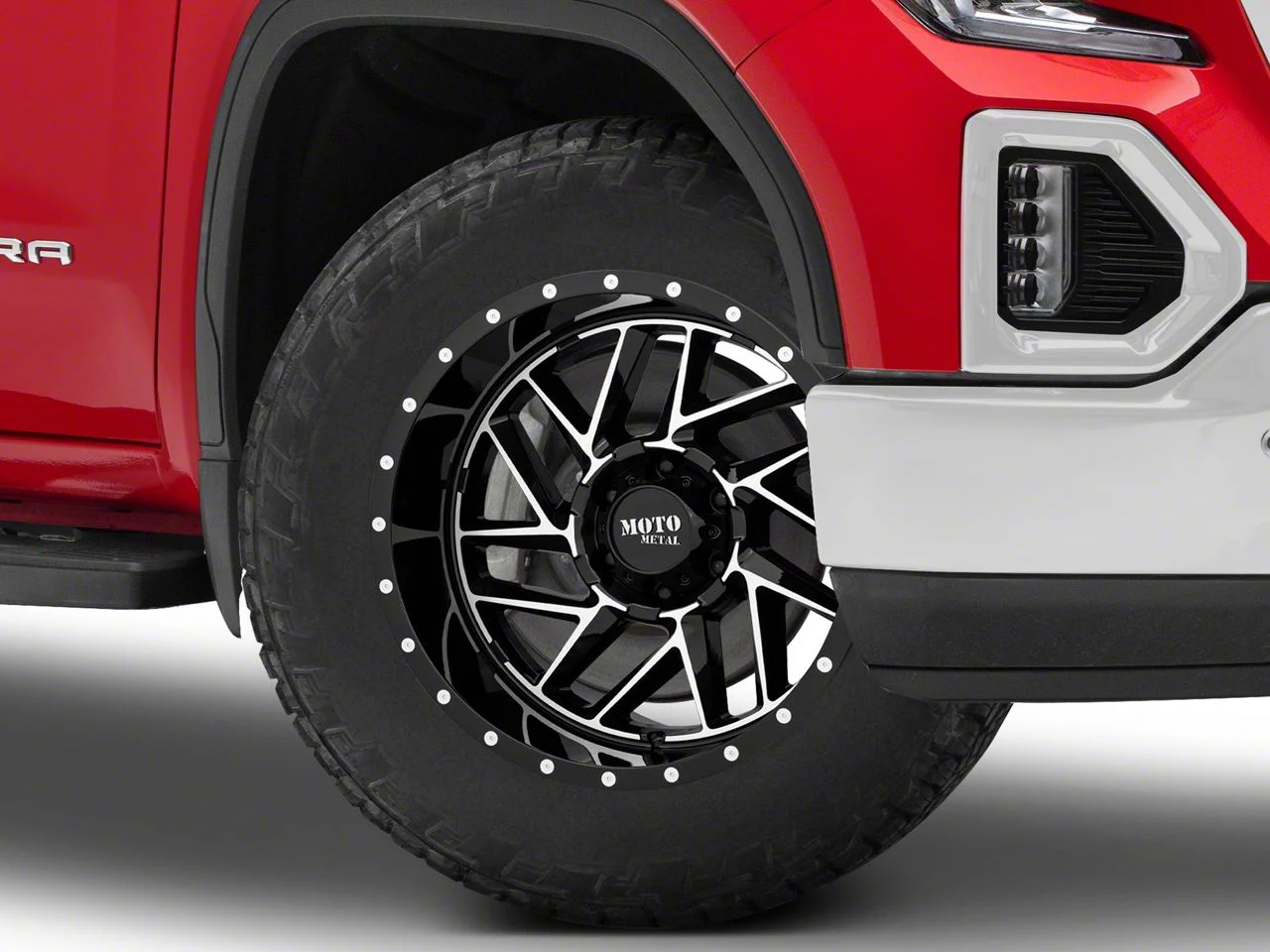 Moto Metal MO985 Breakout Gloss Black Machined 6-Lug Wheel; 20x10; -18mm Offset (19-26 Sierra 1500)