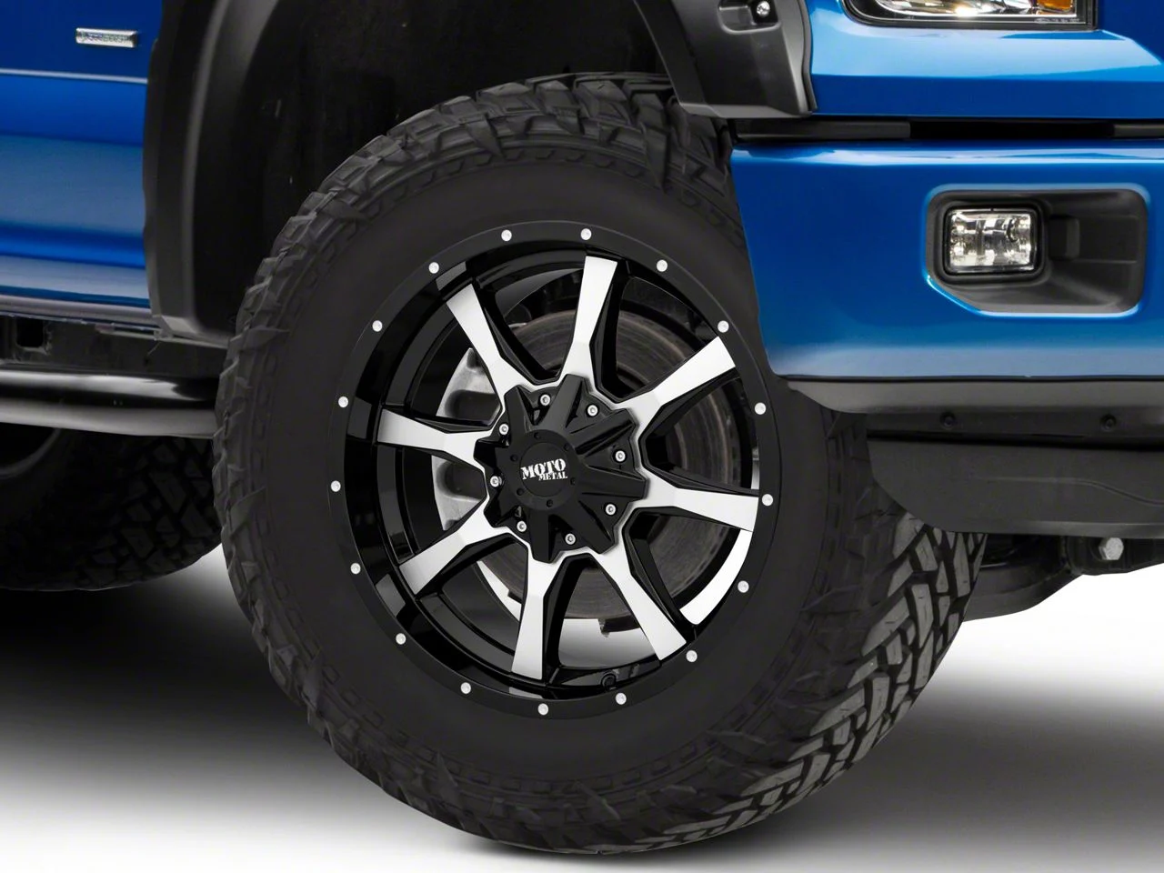 Moto Metal MO970 Gloss Black Machined 6-Lug Wheel; 20x9; 18mm Offset (15-20 F-150)