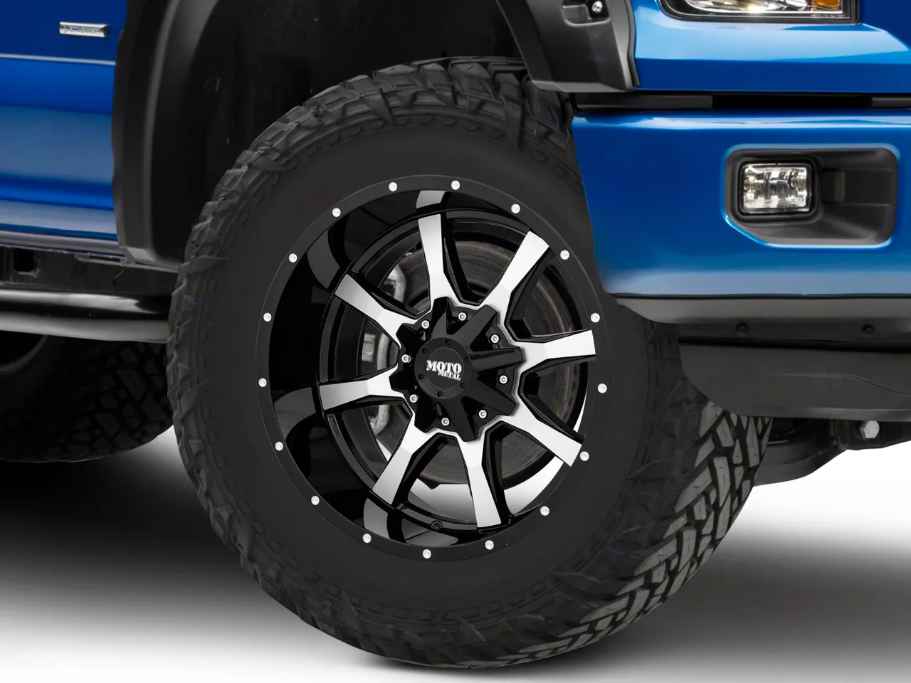 Moto Metal MO970 Gloss Black Machined 6-Lug Wheel; 20x9; 0mm Offset (15-20 F-150)
