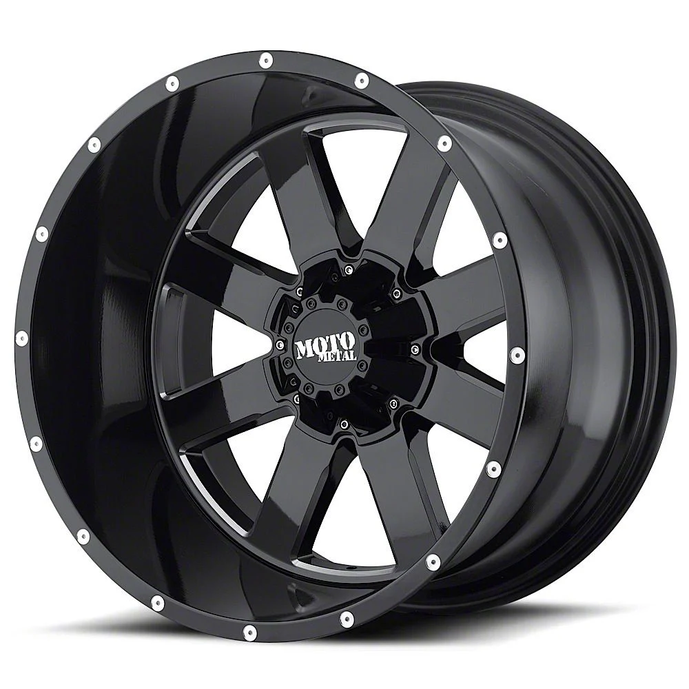 Moto Metal MO962 Gloss Black Milled 6-Lug Wheel; 22x14; -76mm Offset (07-13 Silverado 1500)