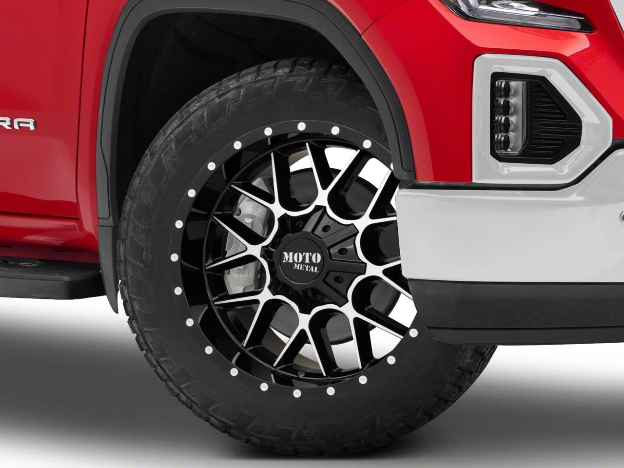 Moto Metal MO986 Siege Gloss Black Machined 6-Lug Wheel; 24x14; -76mm Offset (19-26 Sierra 1500)