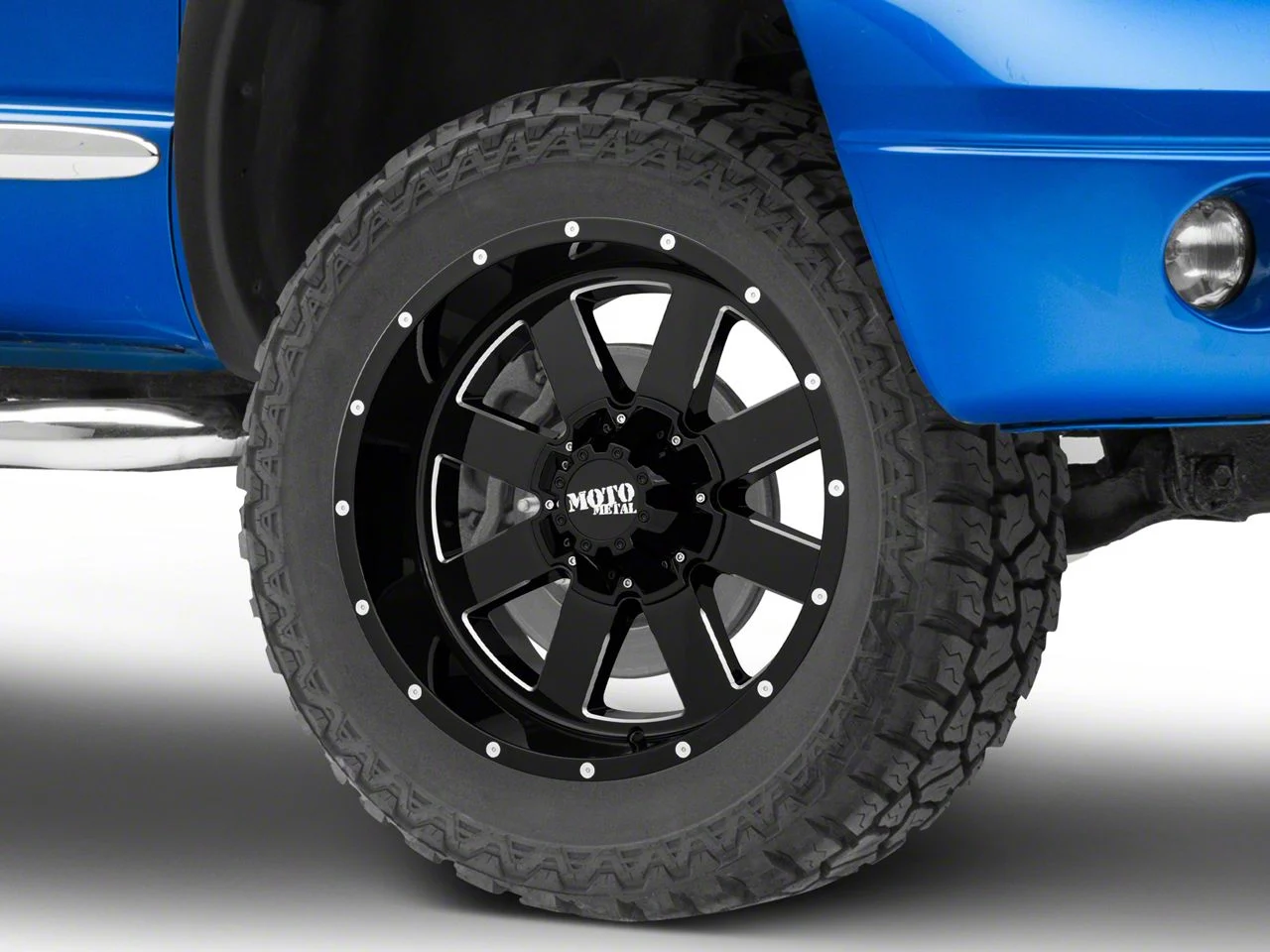 Moto Metal MO962 Gloss Black Milled 5-Lug Wheel; 20x9; 0mm Offset (02-08 RAM 1500, Excluding Mega Cab)