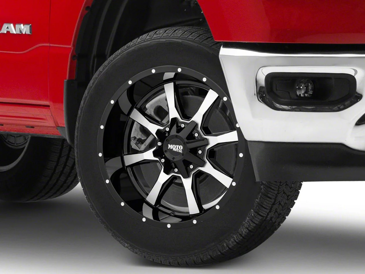 Moto Metal MO970 Gloss Black Machined 6-Lug Wheel; 18x10; -24mm Offset (19-26 RAM 1500)