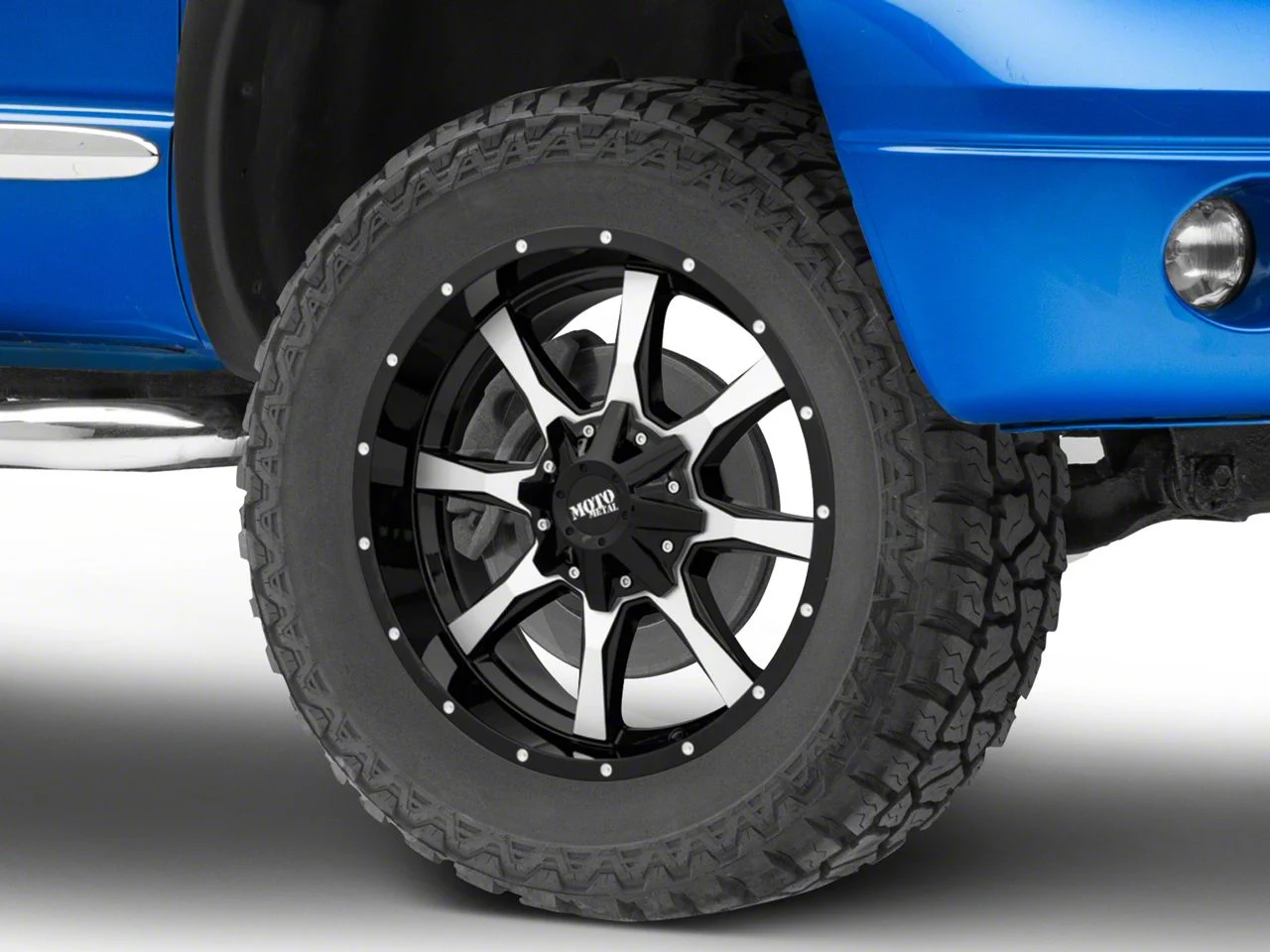 Moto Metal MO970 Gloss Black Machined 5-Lug Wheel; 20x12; -44mm Offset (02-08 RAM 1500, Excluding Mega Cab)
