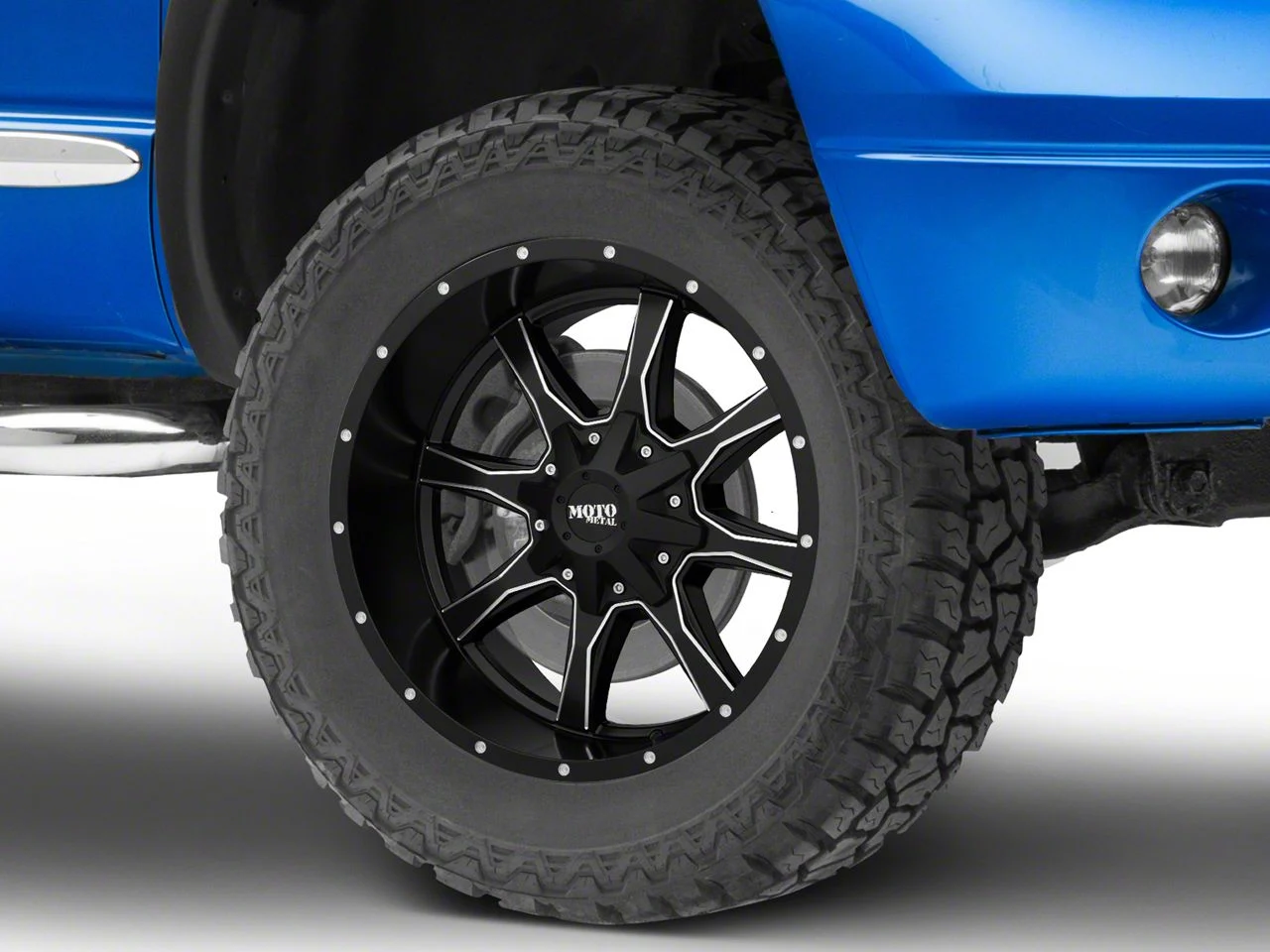 Moto Metal MO970 Satin Black Milled 5-Lug Wheel; 20x10; -24mm Offset (02-08 RAM 1500, Excluding Mega Cab)