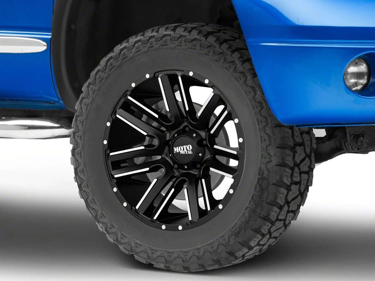 Moto Metal MO978 Razor Satin Black Machined 5-Lug Wheel; 20x10; -24mm Offset (02-08 RAM 1500, Excluding Mega Cab)