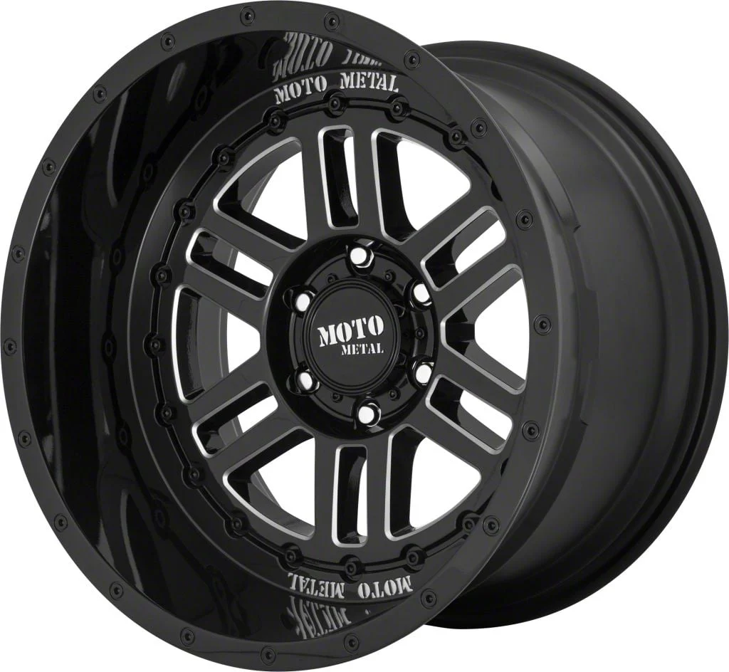 Moto Metal MO800 Deep Six Gloss Black Milled 6-Lug Wheel; 20x10; -18mm Offset (19-23 Ranger)