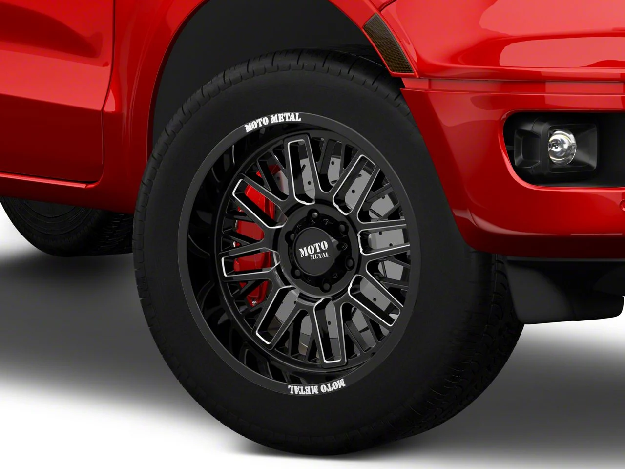 Moto Metal MO802 Gloss Black Milled 6-Lug Wheel; 20x10; -18mm Offset (19-23 Ranger)