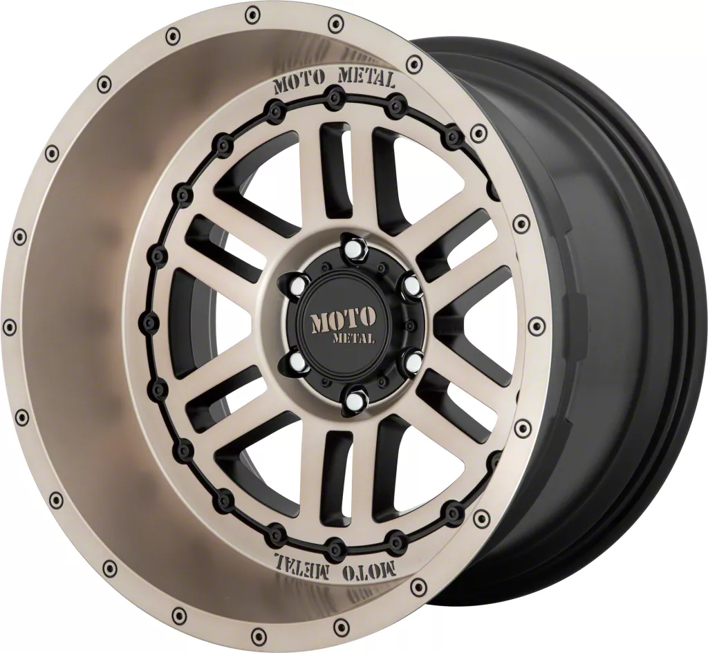 Moto Metal MO800 Deep Six Satin Black with Bronze Tint 6-Lug Wheel; 22x12; -44mm Offset (14-18 Sierra 1500)